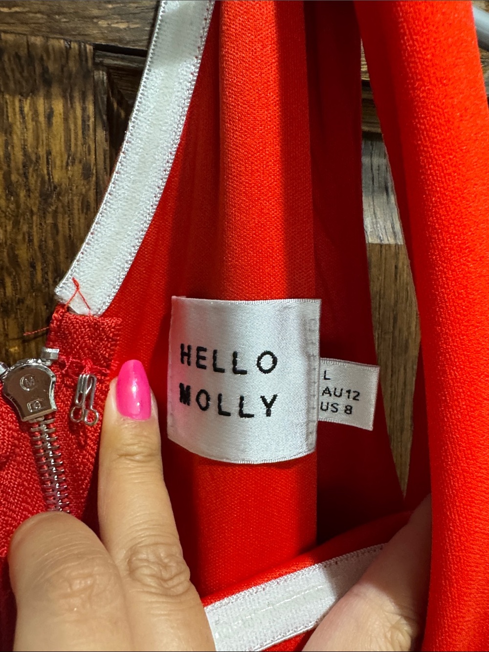 Hello Molly One-Shoulder Red Ruffle Mini Dress - Picture 2 of 3